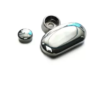 Image of Small Fitting Parts Metal Glass Cap Mirror Decoration Element - Colour Chrome - Pack of 4