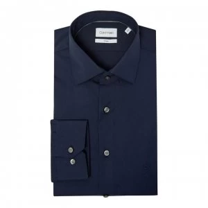 Image of Calvin Klein Poplin Easy Iron Fitted Shirt - MIDNGT 463