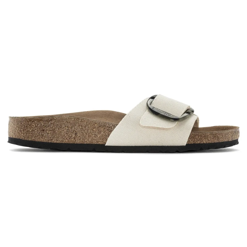 Image of Birkenstock Womens mules Birkenstock Madrid Vegan Big Buckle Blanc Female 36 Etroit