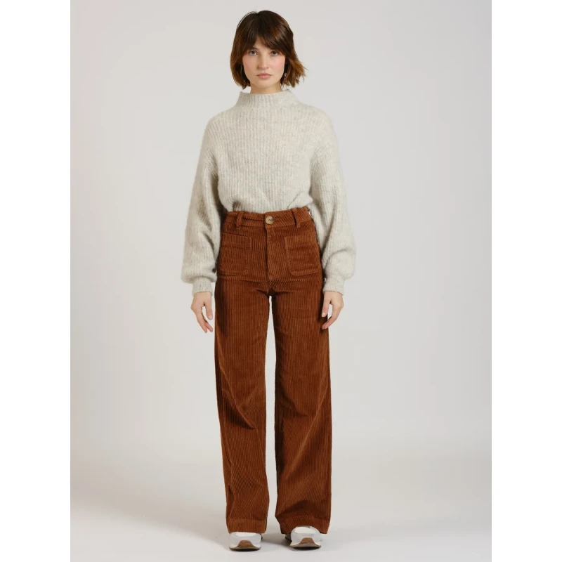 Image of F.A.M. Paris Womens wide-leg jeans F.A.M. Paris Fauve Marron Female XL