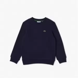 Image of Lacoste Lacoste Logo Fleece Crew Neck Sweater Juniors - Blue