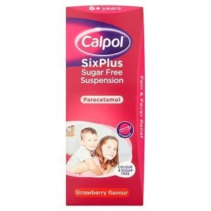 Image of Calpol 6+ Years Suspension Strawberry Sugar Free 200ml