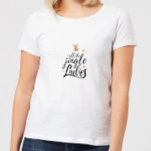 Image of All The Jingle Ladies Womens T-Shirt - White - 4XL