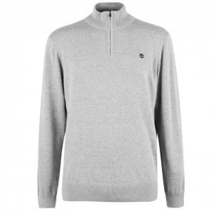Image of Timberland Williams Zip Sweater - Med Grey Hthr