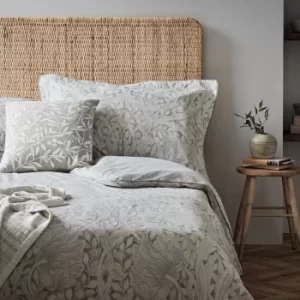 Image of William Morris Pure Pimpernel Single Duvet Cover, Light Grey