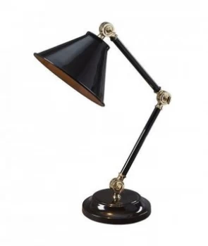 Image of 1 Light Table Lamp Black, Polished Brass, E27