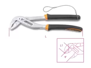 Image of Beta Tools 1048BM-HS H-Safe Tethered Slip Joint Pliers Max 48mm Jaw L: 250mm
