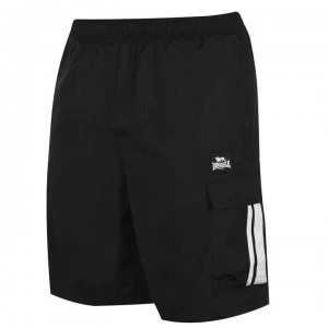 Image of Lonsdale Cargo Shorts Mens - Black