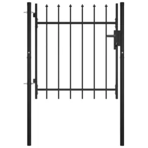 Image of Vidaxl Door Fence Gate With Spear Top 100X75 cm