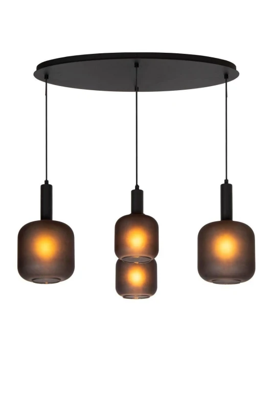 Image of Lucide 'ELOISE' Dimmable Adjustable Indoor Stylish Modern Pendant Light 4xE27 Black