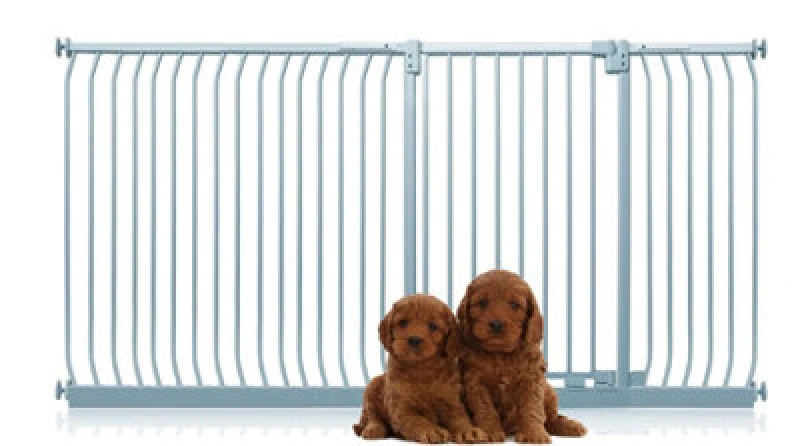 Image of Bettacare Extra Tall Elite Dog Gate, 216Cm - 225Cm, Matt Grey, Extra Tall 96.8Cm In Height, Pressure Fit Pet Gate