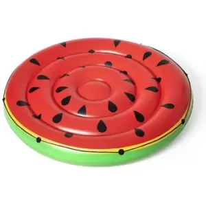 Image of BW43140 Watermelon Pool Float, Inflatable Rubber Ride on for Kids and Adults, Swim aid, red, 187 - Red, Green - Bestway