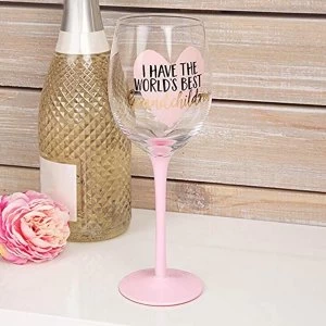 Image of I Have The World's Best Grandchildren Wine Glass