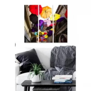 Image of MDF2405040 Multicolor Decorative MDF Painting (3 Pieces)