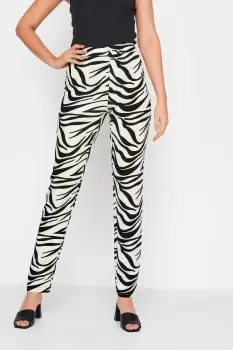 Image of Tall Zebra Print Slim Leg Trousers