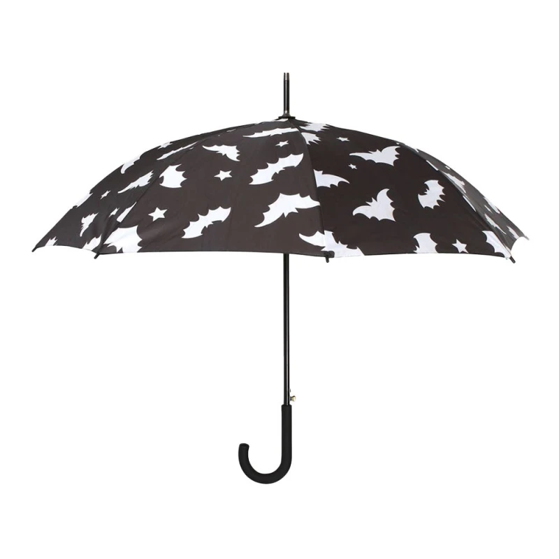 Image of Something Different Something Different Men Bat All-Over Print Stick Umbrella in Black One Size Male 5063527035301