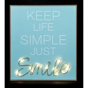 Image of LED Square String Plaque Smile