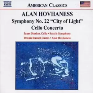 Image of Symphony No 22 City of Light Cello Concerto Hovhaness by Alan Hovhaness CD Album