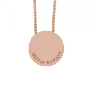 Image of Ladies Olivia Burton Rose Gold Plated Disc Necklace
