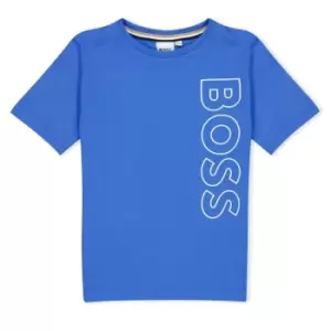Image of Boss Large Logo T-Shirt - Blue