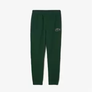 Image of Lacoste Unisex Organic Cotton Fleece Trackpants Size 4 - M Green