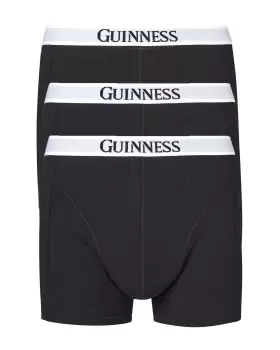 Image of Cotton Traders Mens Guinness 3 Pack Trunks in Black