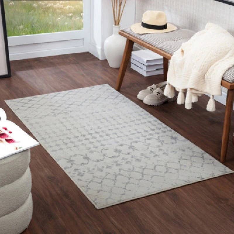 Image of Livabliss Berber Geometric High Pile Cream Sofia Area Rug 80 X 150 Cm - Easy Care, Non Shedding, Ideal For Living Room & Bedroom