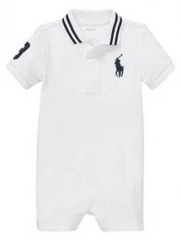 Image of Ralph Lauren Baby Boys Big Pony Polo Shorty - White