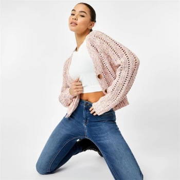 Image of Jack Wills Fisherman Knitted Cardigan - Multi