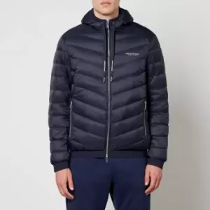 Image of Armani Exchange Quilted Shell Down Hooded Jacket - S