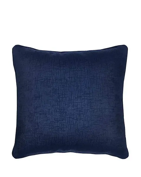 Image of Vogue Embossed Pair of Cushion Covers Navy 43X43CM MN15305