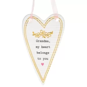 Image of Thoughtful Words Mother's Day Heart Plaque Grandma