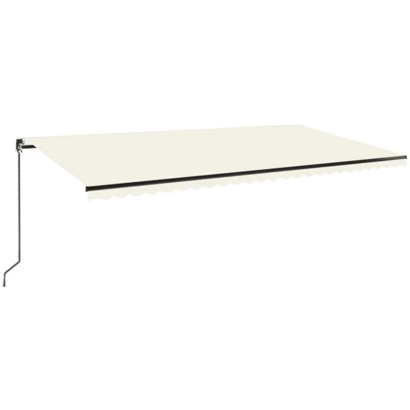 Image of VIDAXL Manual Retractable Awning with LED 600x350cm Cream Vidaxl 8720286395660