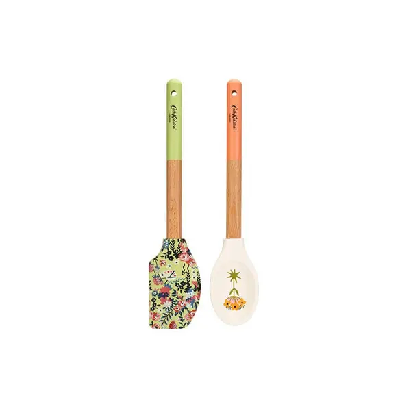 Image of Cath Kidston Painted Table Silicone & Wood Utensil Set - Cath Kidston CKPTUTENLSET2