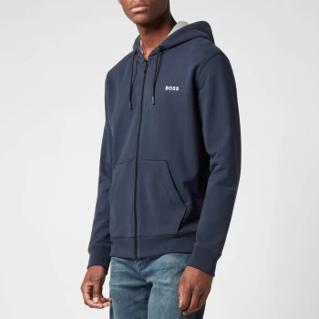 Image of Hugo Boss Zeedo 1 Zip Through Hoodie Dark Blue Size S Men