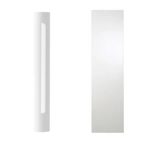 Image of Cooke Lewis High Gloss White Curved dresser pilaster kit H1342mm W70mm D355mm