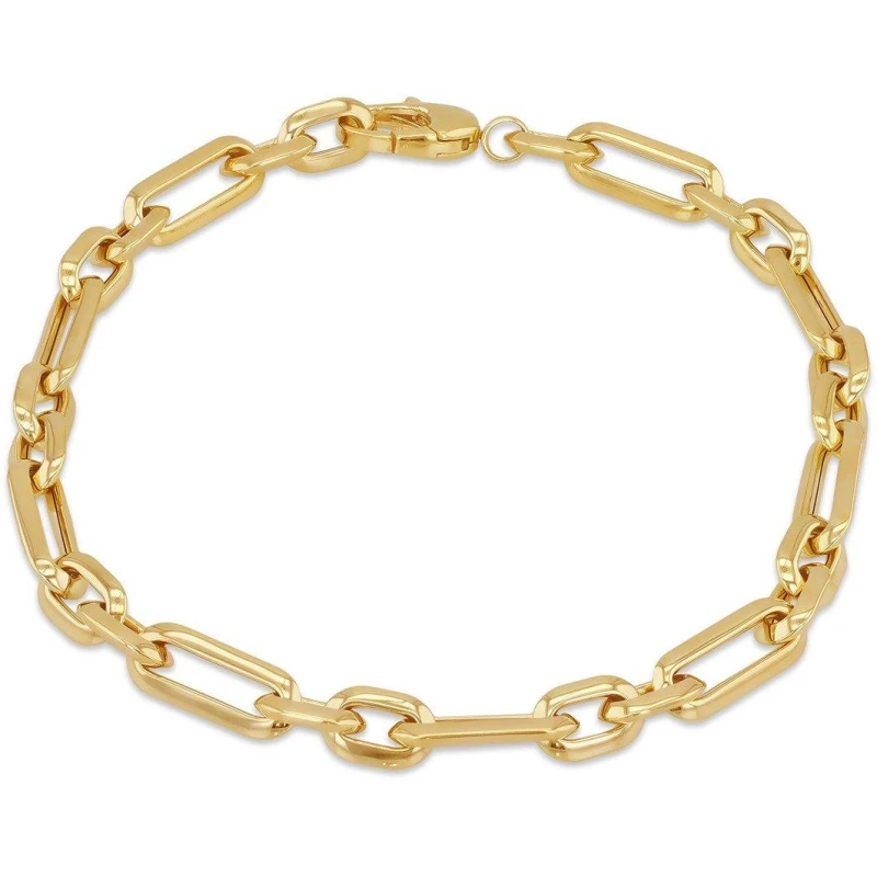 Image of Be You 9ct ellow Gold Figabelcher 1+1 Bracelet Yellow Gold female 7.5in