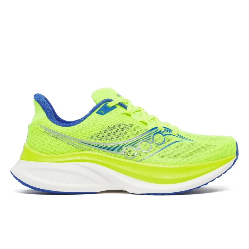 Image of Saucony Endorphin Speed 5 Shoes Yellow Blue AW25, Size 46,5 - EUR