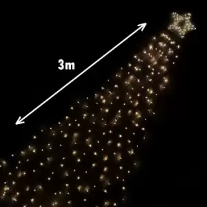 Image of 3m Indoor Outdoor Shooting Star Multifunction LED Christmas Decoration with Timer in Warm White