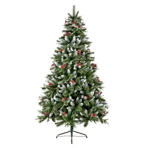 Image of Premier Housewares Premier Ltd New Jersey Spruce PVC PE Bristle Berries and Cones - 1.8m