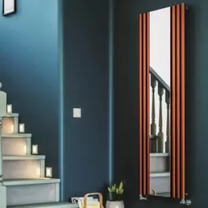 Image of Rolo Designer Radiator 1800 x 590mm Vertical Copper Mirror Central Heating - Terma
