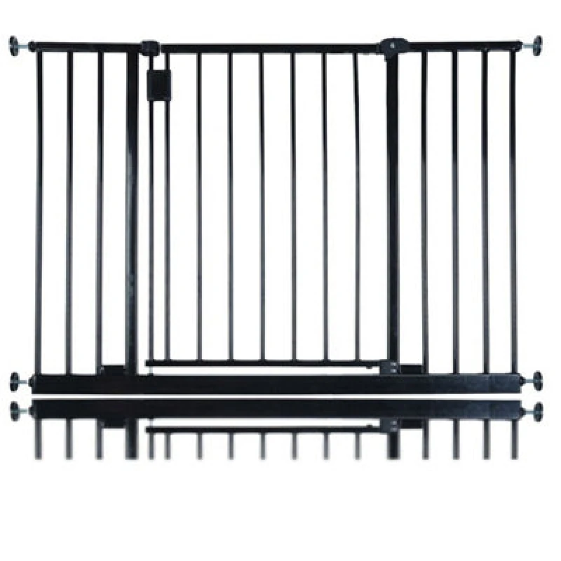 Image of Safetots Extra Wide Hallway Gate, 103Cm - 109Cm, Black, Pressure Fit Baby Gate For Hallways And Wide Spaces