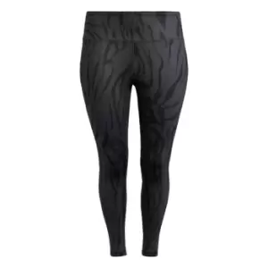 Image of adidas Optime Training Icons Print 7/8 Tights Womens - Black