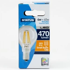 Image of Status 4W Round LED Filament Bulb - SES