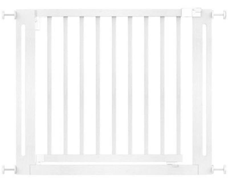 Image of Safetots Wooden Elegance Gate, White, 95Cm - 103Cm, Pressure Fit Safety Gate, 73Cm Extra Wide Doorway, Easy Installation
