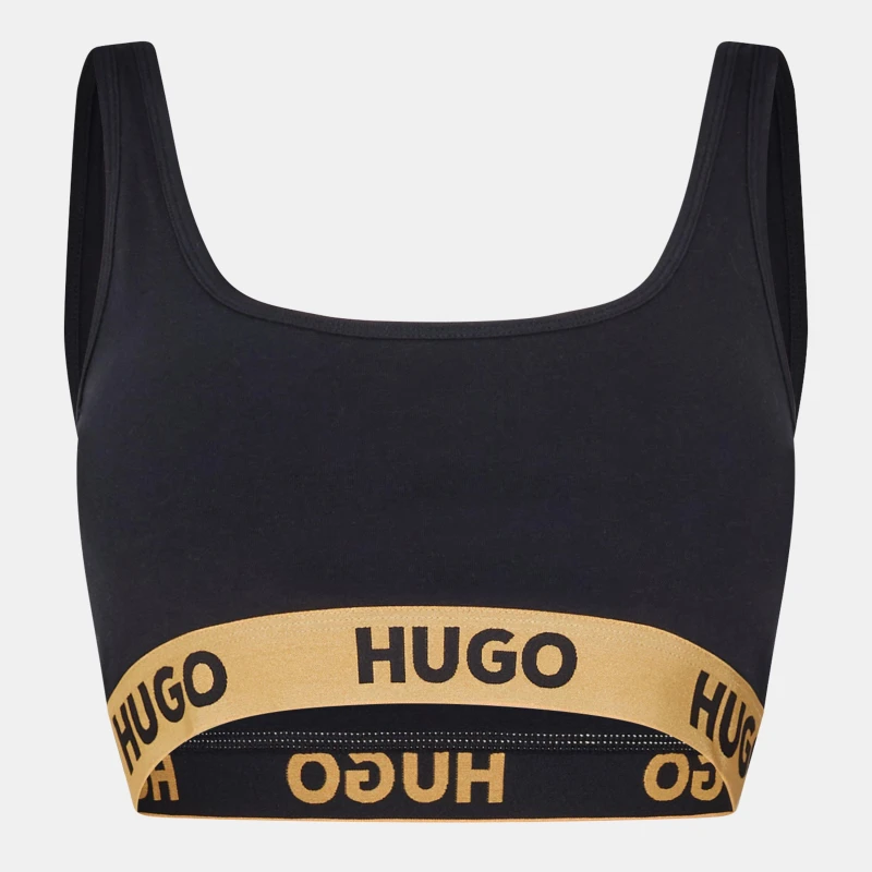 Image of Hugo Sporty Logo Bralette - Black 8