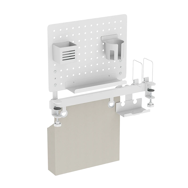 Image of LogiLink Pegboard Office Rail Storage System. white