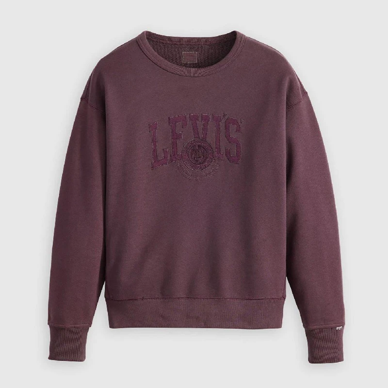 Image of Levis Womens Graphic Crew Sweatshirt Plum Perfect female 8 (XS)