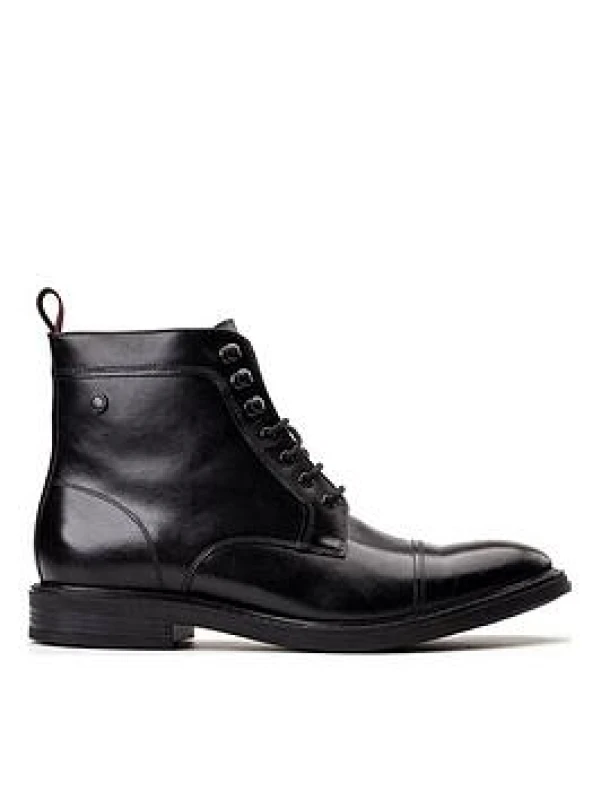 Image of Base London Base London Men Plymouth Toe Cap Boot in Black Size: 7 Black 7 Male 5063294202876