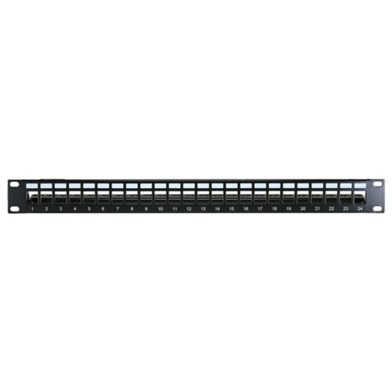Image of Cablenet Cablenet 24 Port Cat6a 1u Unloaded Keystone Patch Panel 72-3760